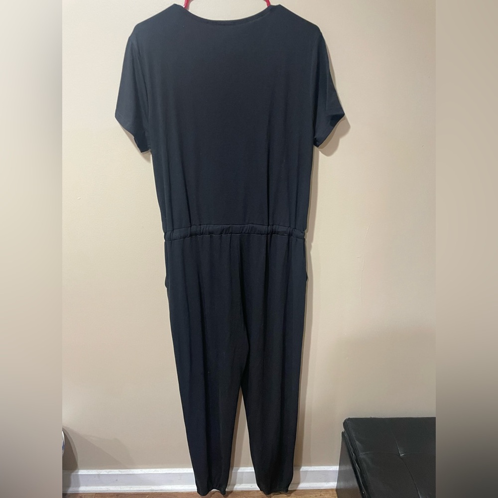 Chic Black Wrap Jumpsuit - Picture 2 of 8